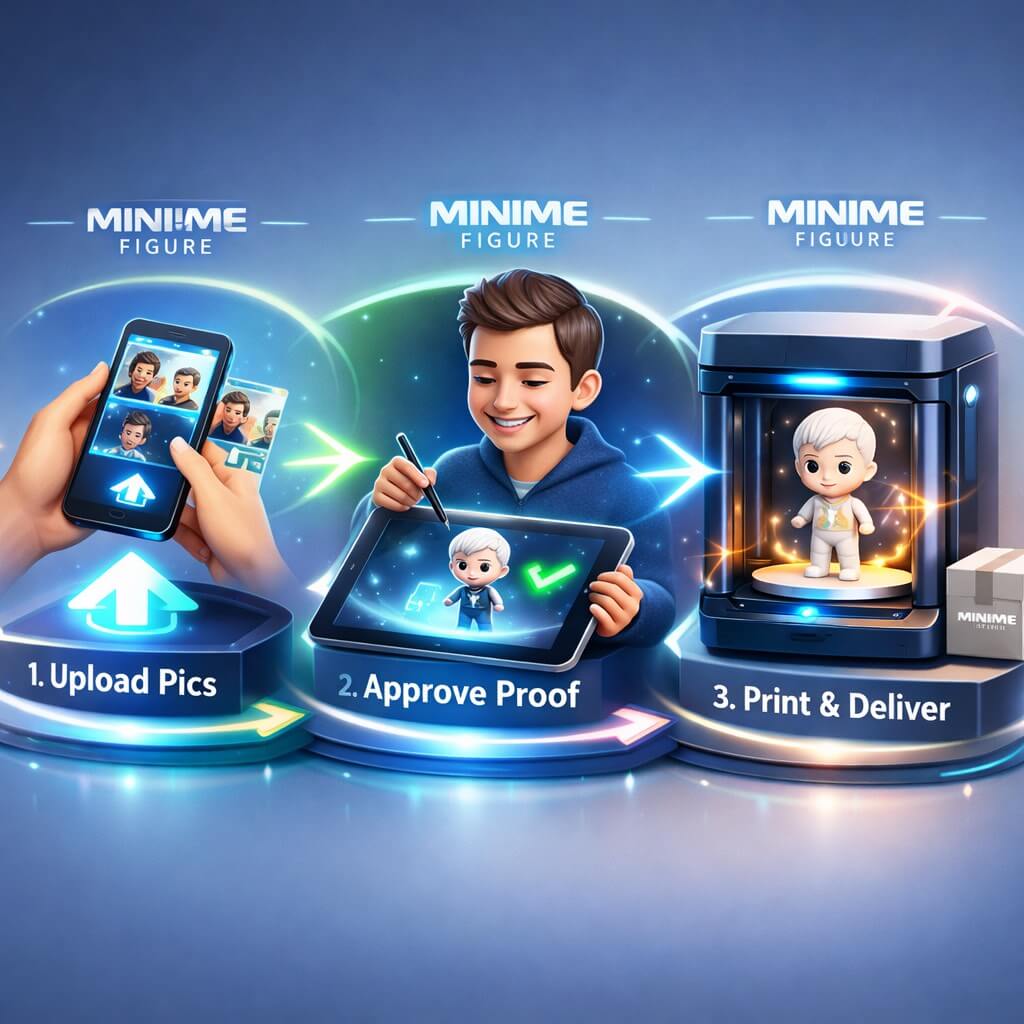 Custom bobblehead packaging presentation